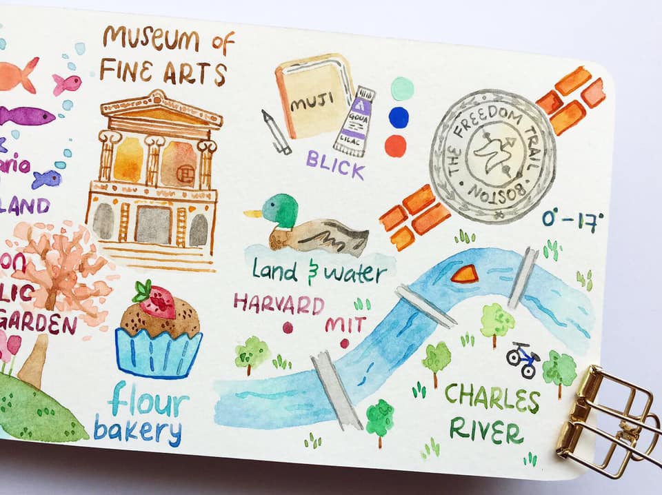 Draw my Travel to Boston - image 4 - student project