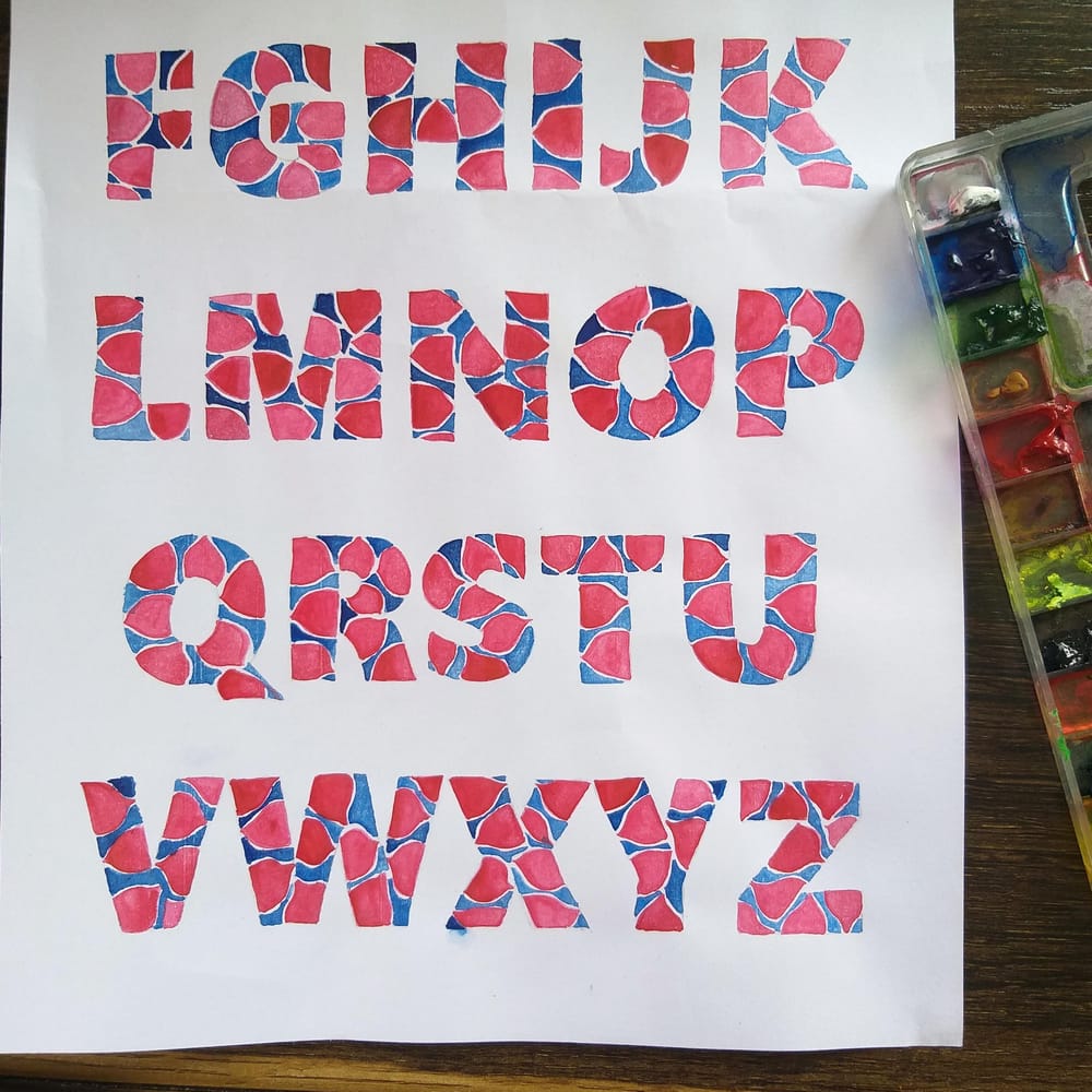 Watercolour Alphabets - image 3 - student project