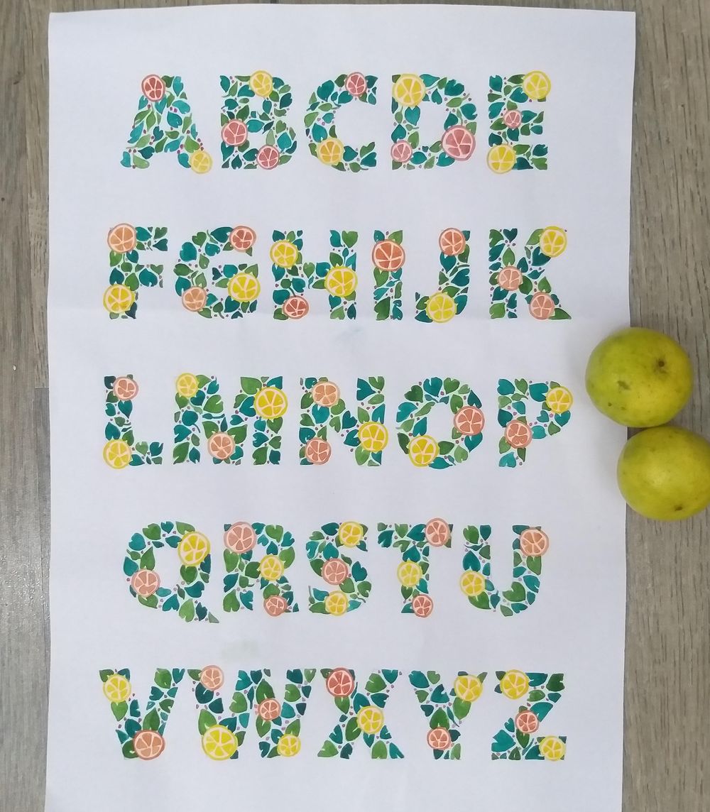 Watercolour Alphabets - image 2 - student project