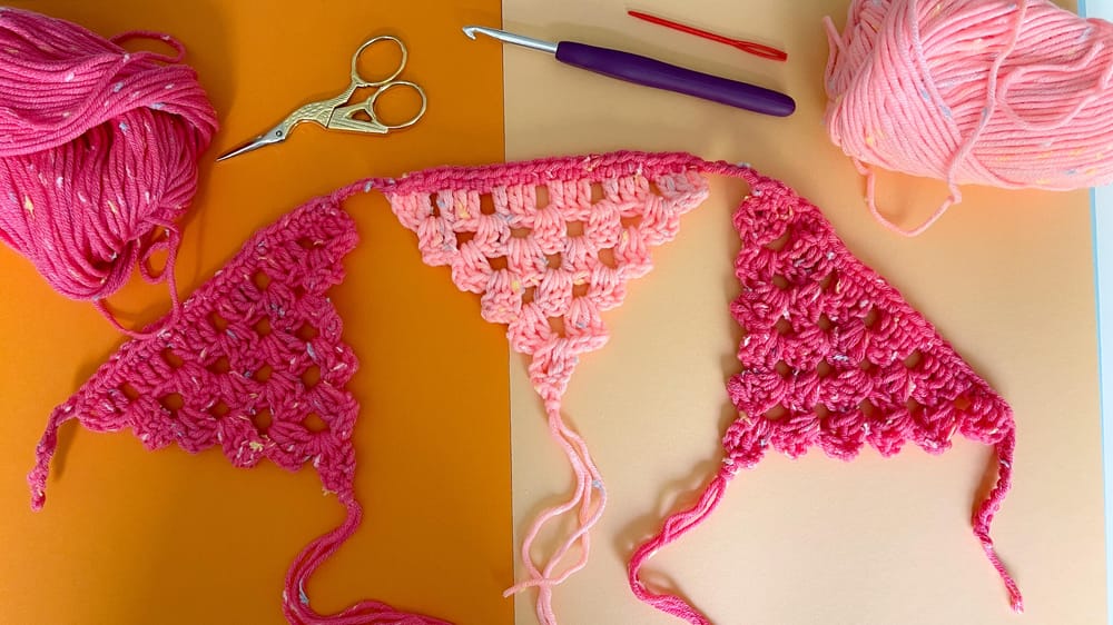 SAMPLE PROJECT: Colorful Crochet bunting Garland - image 8 - student project