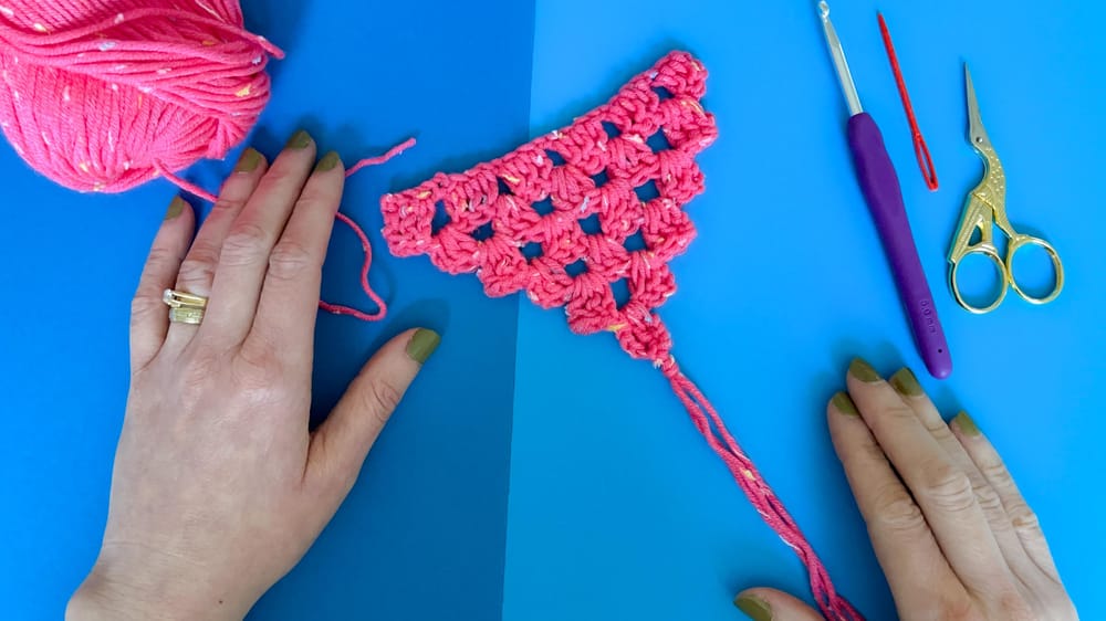 SAMPLE PROJECT: Colorful Crochet bunting Garland - image 6 - student project