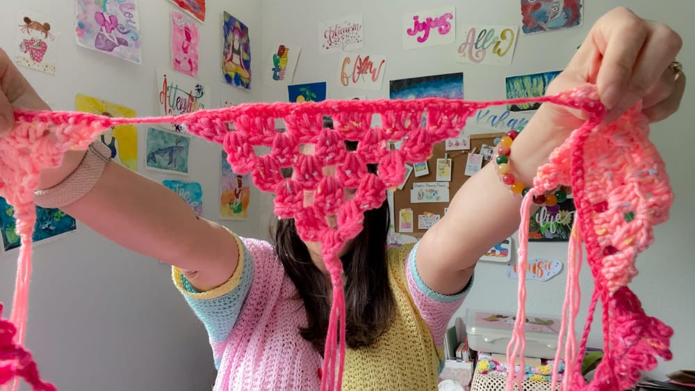 SAMPLE PROJECT: Colorful Crochet bunting Garland - image 10 - student project