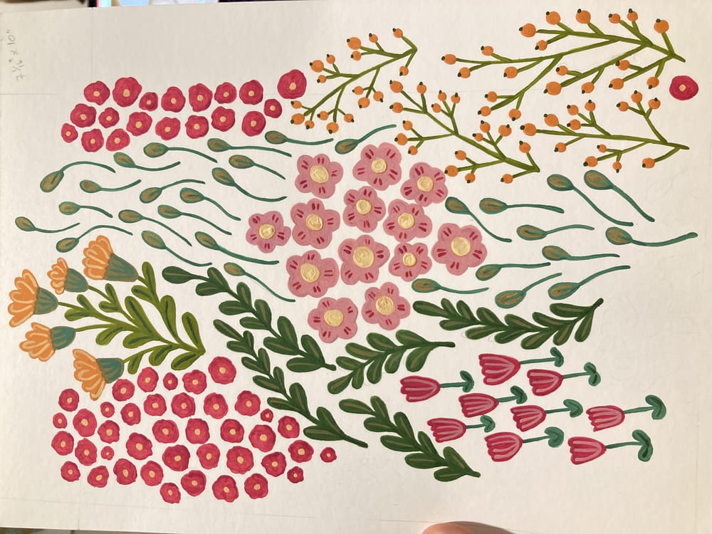 Floral Gouache - image 1 - student project
