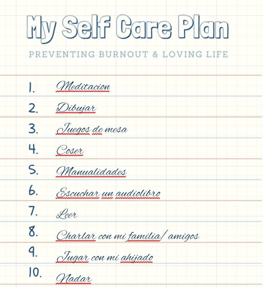 My primera lista de selfcare - image 1 - student project