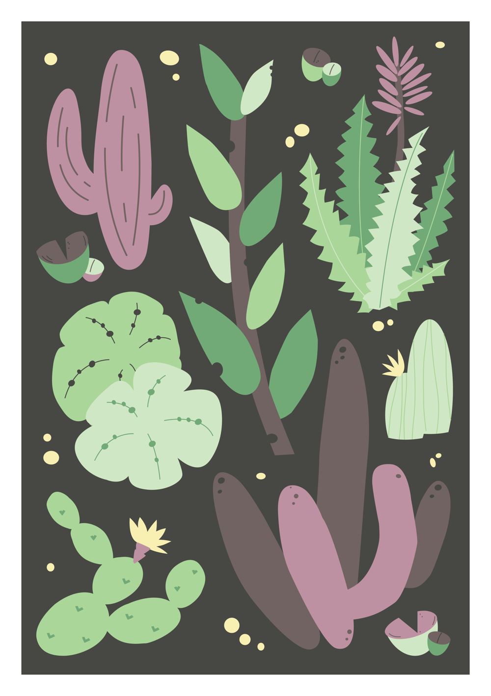 Blooming Cactus Composition - image 1 - student project