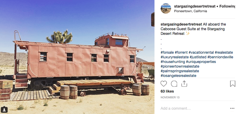 Upload your ideal Instagram Post - @stargazingdesertretreat - image 1 - student project
