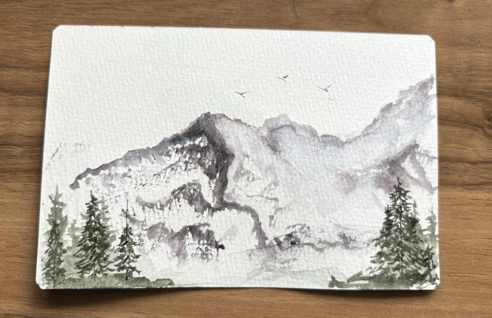 Misty Mountains  techniques - image 1 - student project