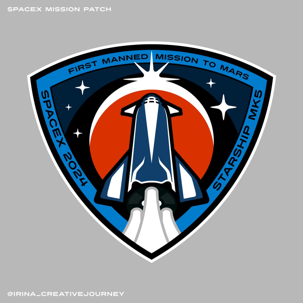 SpaceX Mars Mission Patch - image 1 - student project
