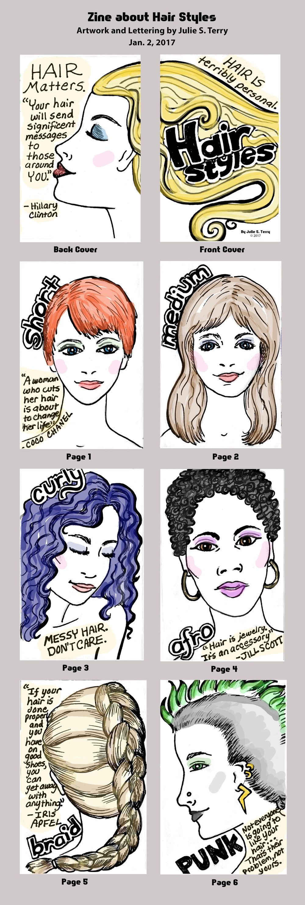 Hair Styles Zine - image 2 - student project