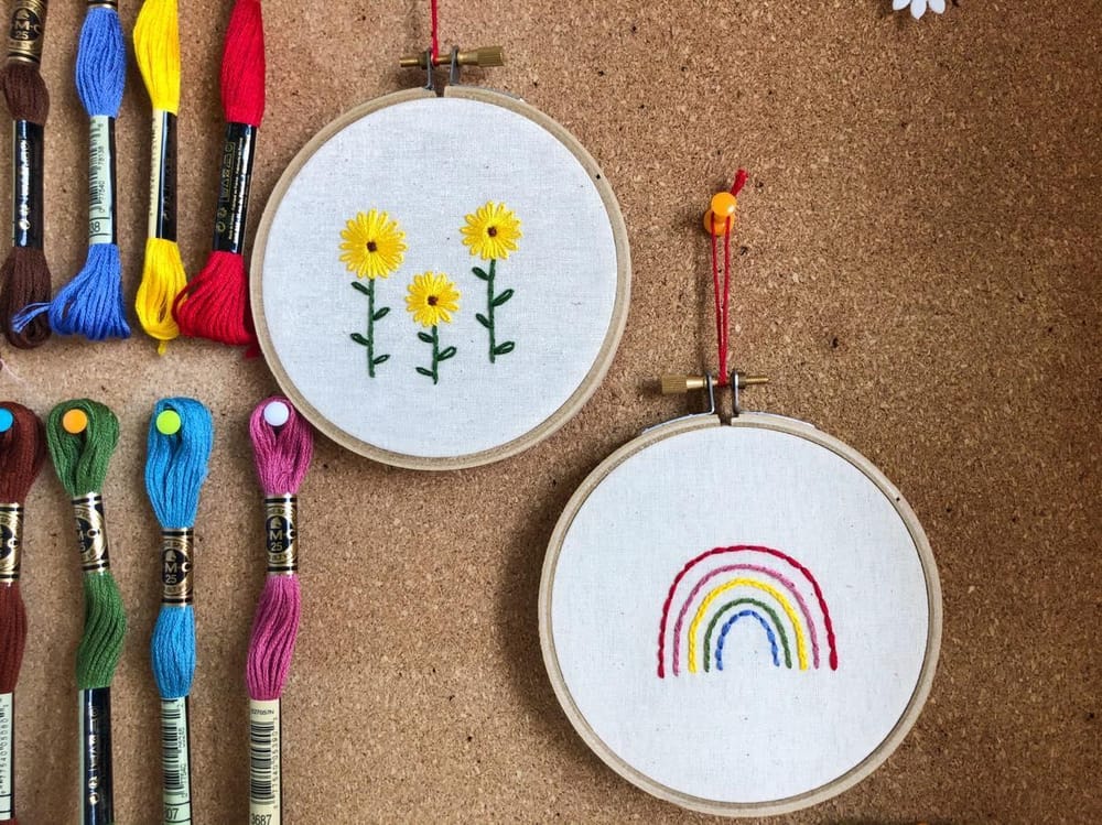 Rainbow & Sunflower Samplers - image 1 - student project