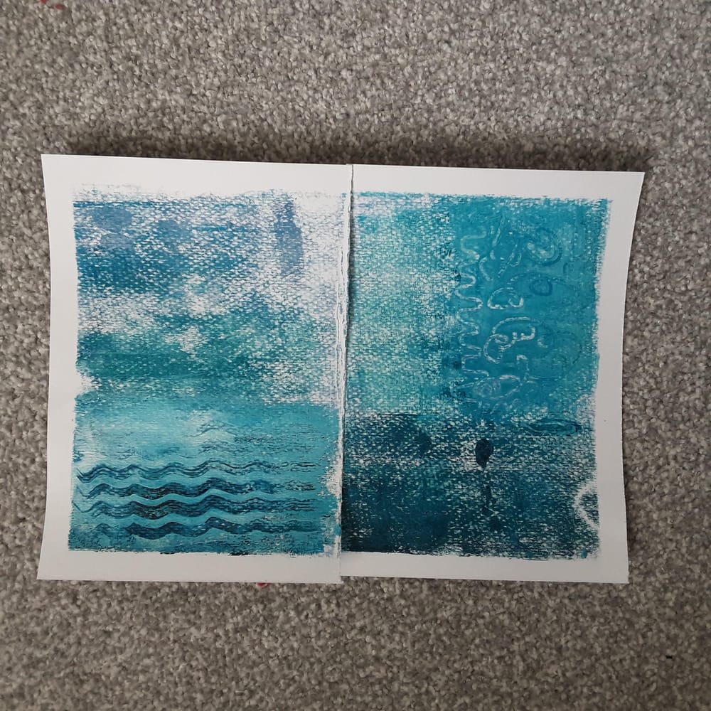 Modern Abstracts with a brayer - image 1 - student project