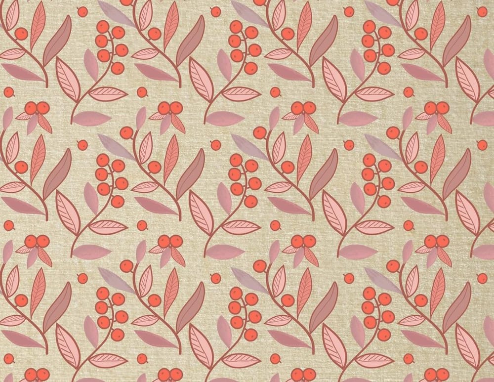 Berries&Leaves - Easy Pattern in Adobe Ps - image 1 - student project