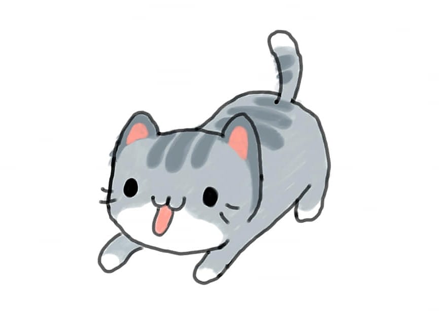 Cute Kawaii Cartoon Cat - image 5 - student project