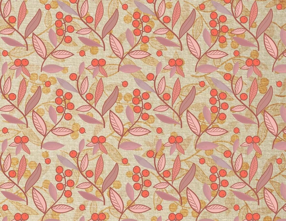 Berries&Leaves - Easy Pattern in Adobe Ps - image 2 - student project