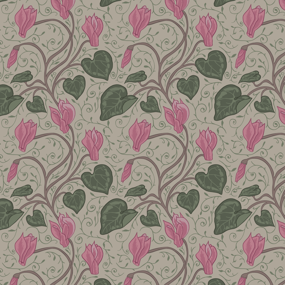 Arts&Crafts Cyclamen Pattern - image 3 - student project