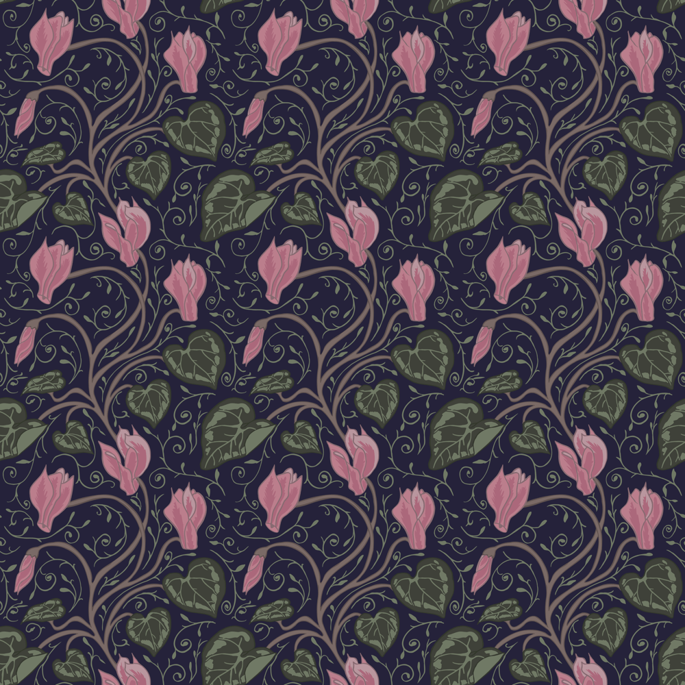 Arts&Crafts Cyclamen Pattern - image 1 - student project