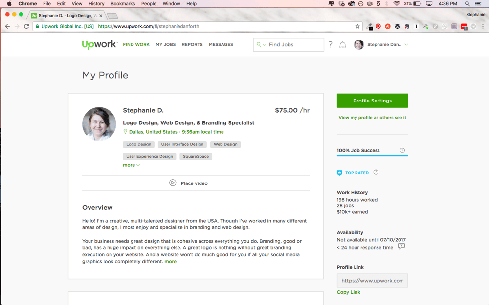 Top Rated Freelancer Profile on Upwork - image 2 - student project