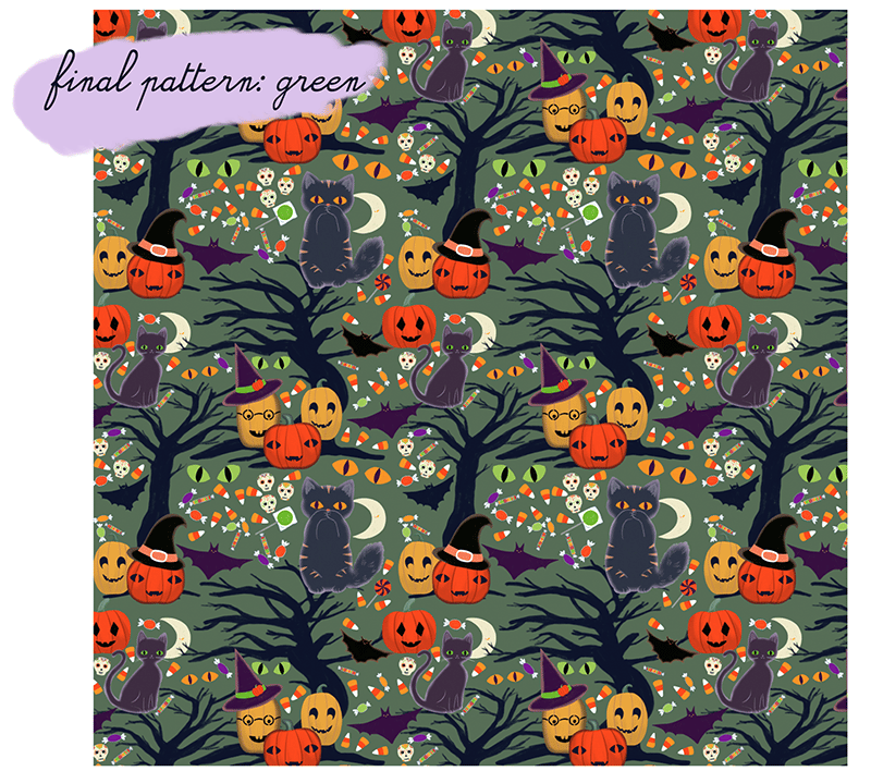 Whimsical Halloween Pattern - image 3 - student project