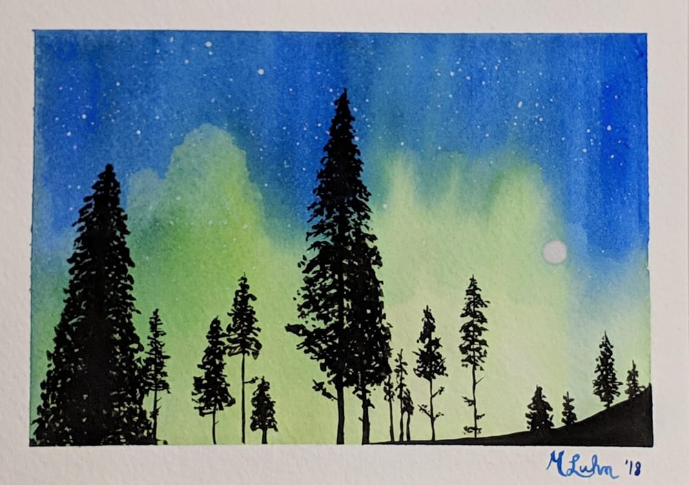 2/9/19 - Attempts at Aurora Skies - image 2 - student project