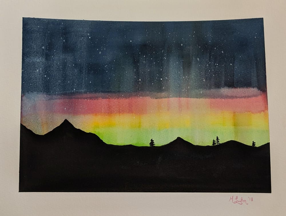 2/9/19 - Attempts at Aurora Skies - image 1 - student project