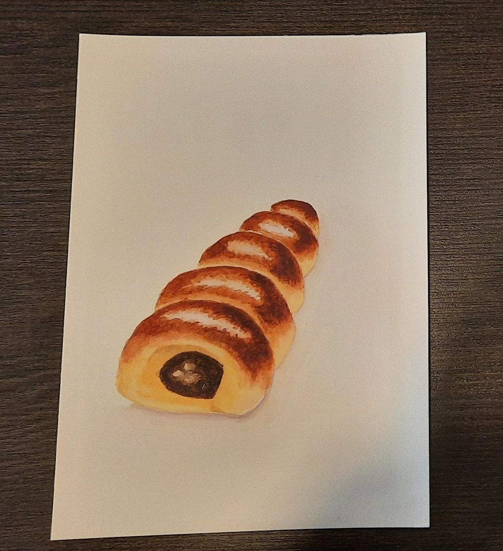 Pastry on (maybe) hot pressed paper - image 1 - student project