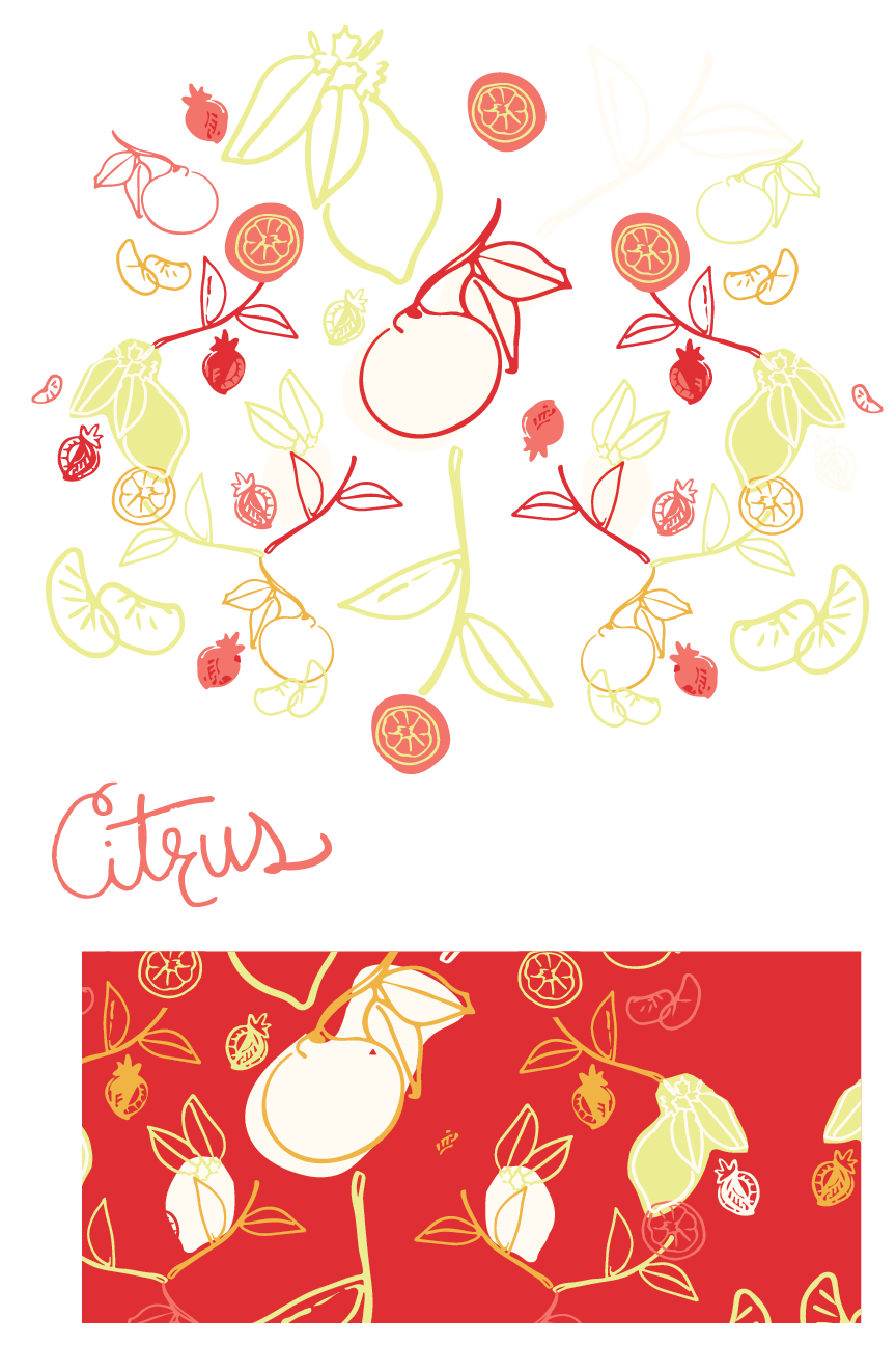 Citrus (mostly!) Fruit Pattern - image 3 - student project