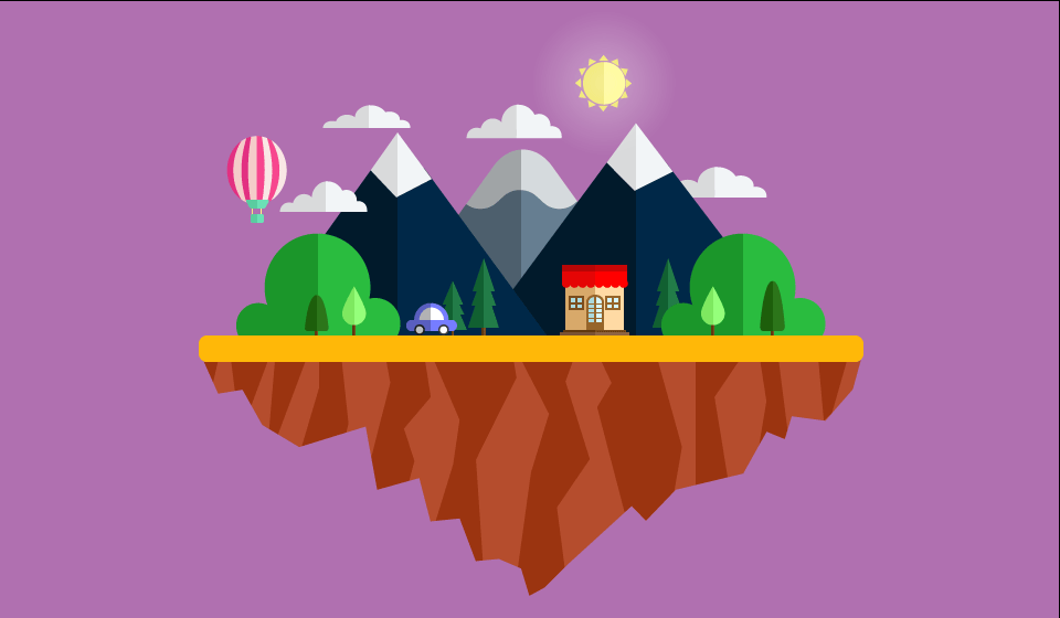 Flat Mountain Landscape - image 1 - student project
