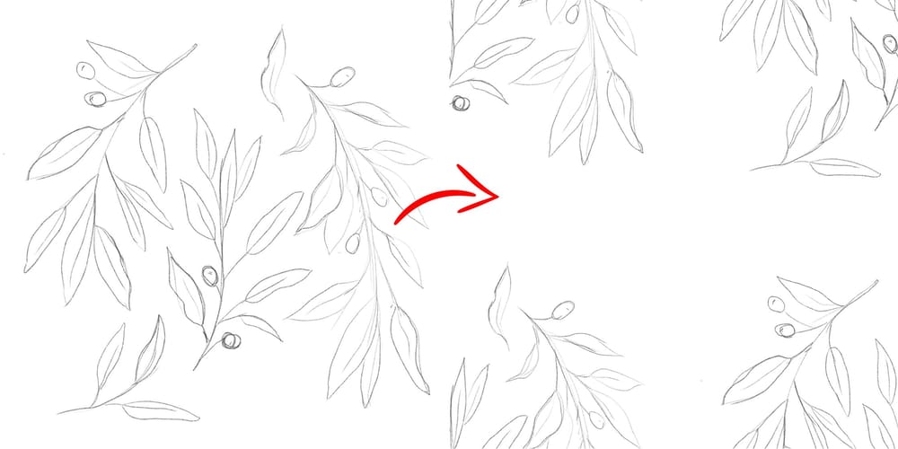 Olive Branch Pattern - image 1 - student project