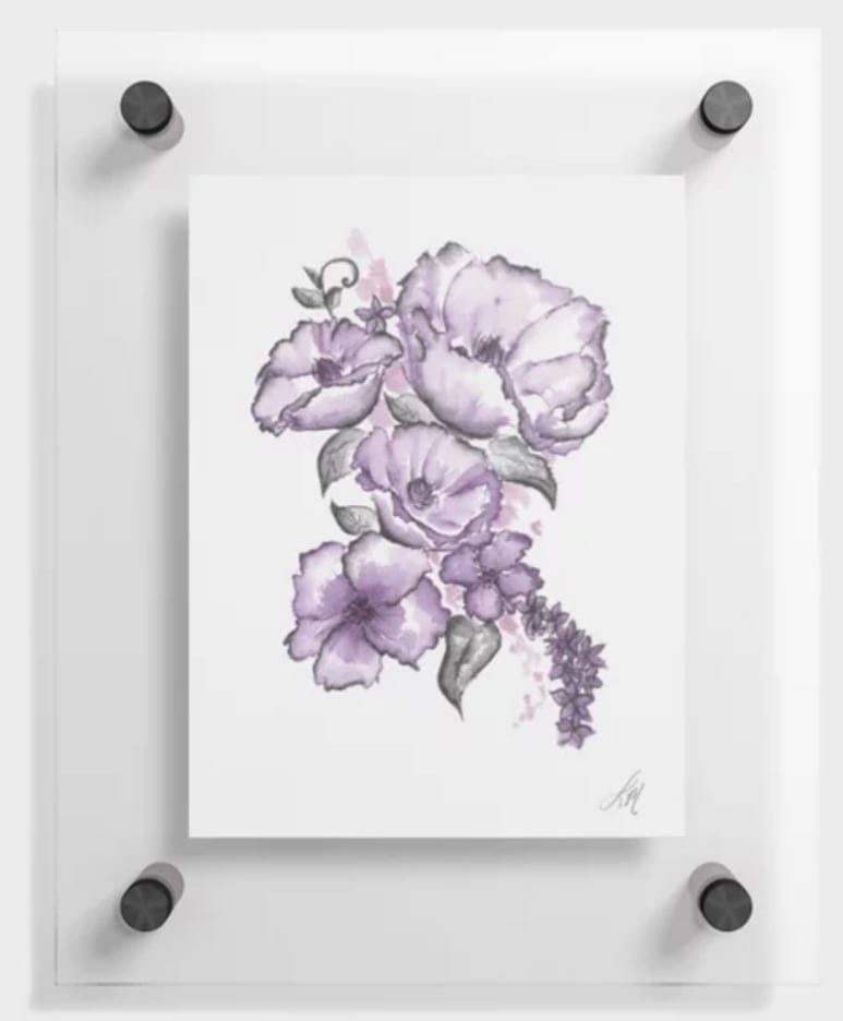 Ink and watercolor floral - image 1 - student project
