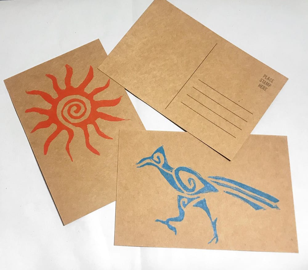 Block Printed Journals, Postcards, and Coasters! - image 2 - student project