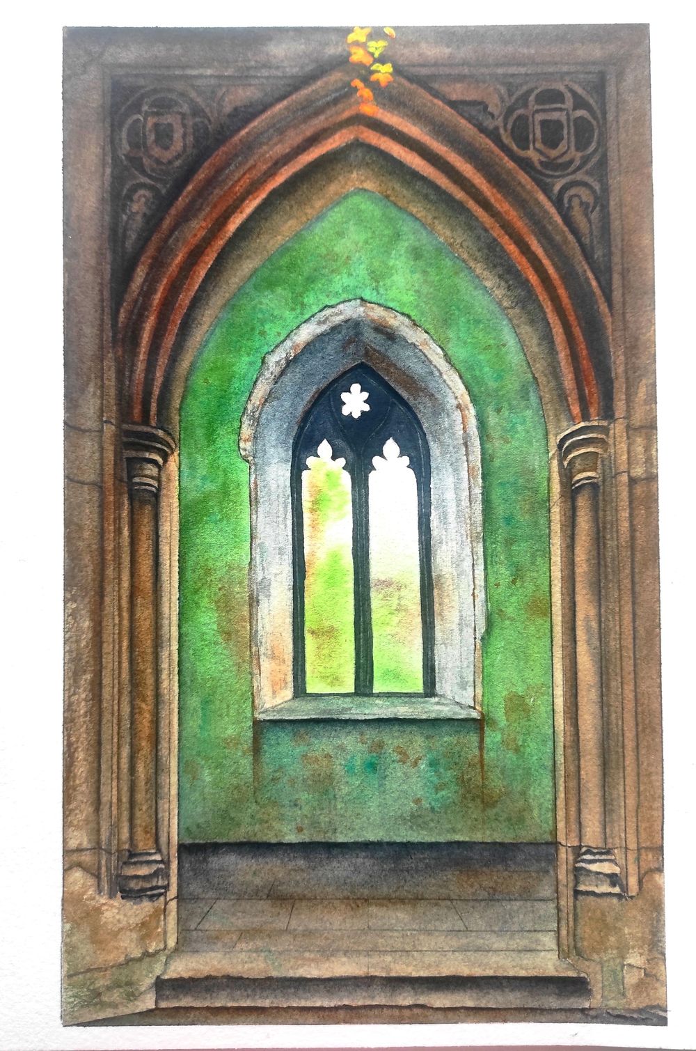 Old buildings with granulating watercolor - image 3 - student project