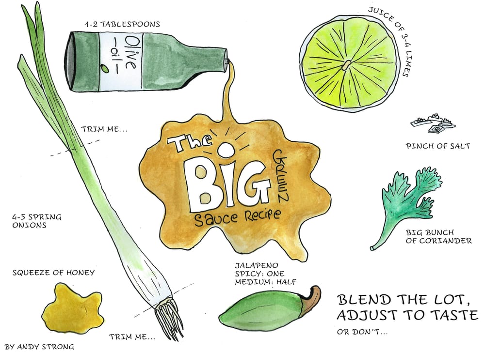 Things I Carry & My Spicy Green Sauce Recipe - image 1 - student project