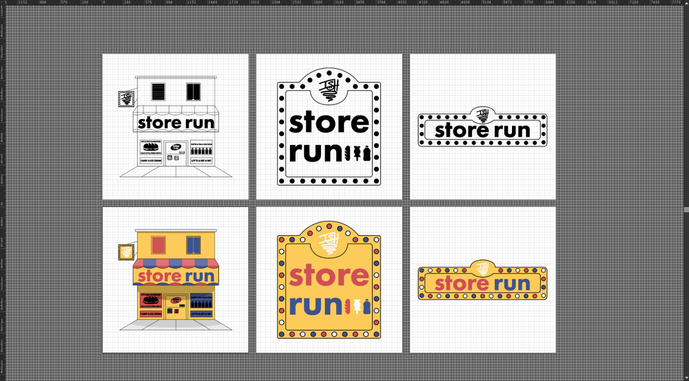 ISH Store Run Corner Store Logo Sticker Skillshare Student Project