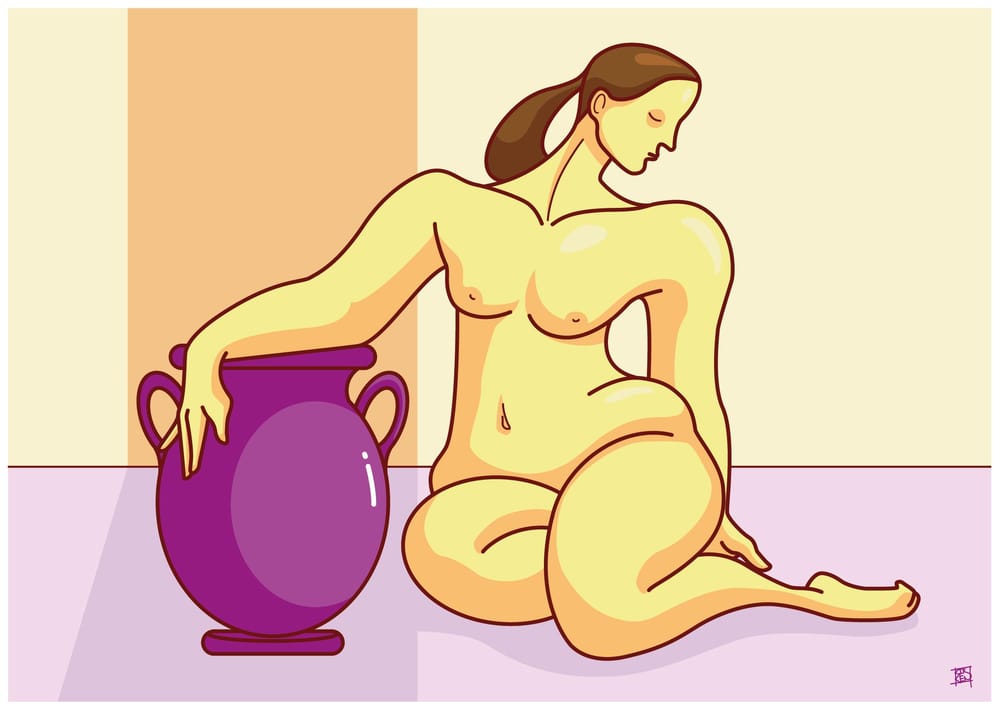 Woman with vase - image 2 - student project