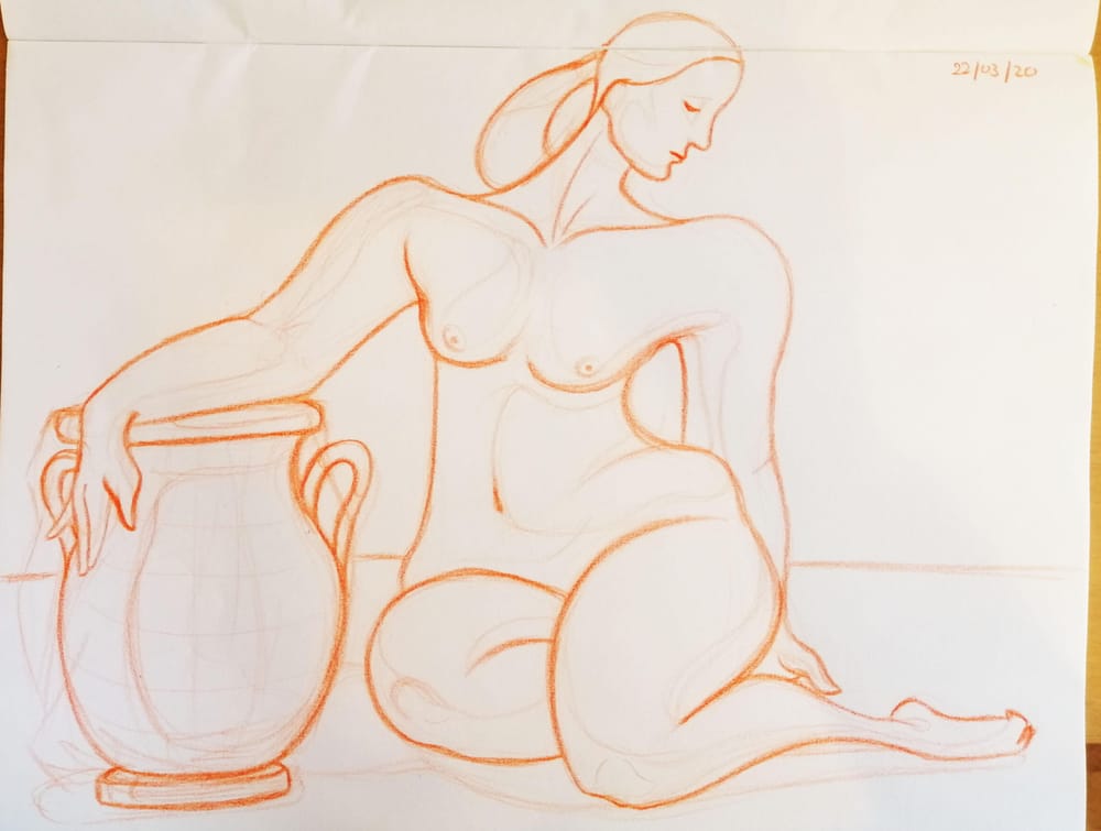 Woman with vase - image 1 - student project