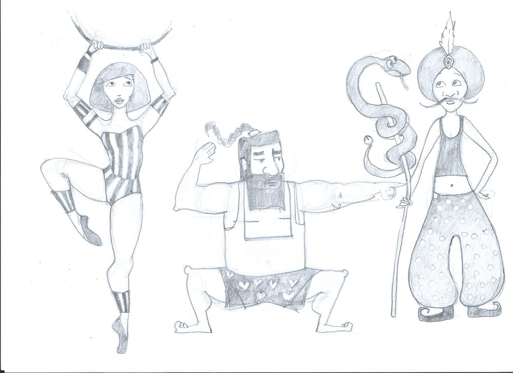 DRAW A CIRCUS OF CHARACTERS - image 1 - student project