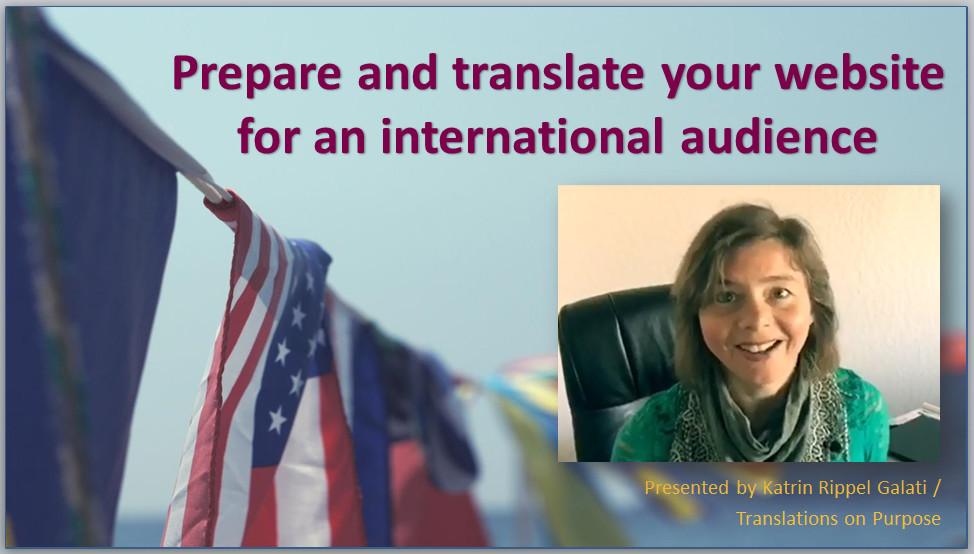 Welcome to my class Prepare and translate your website for an international audience - image 1 - student project