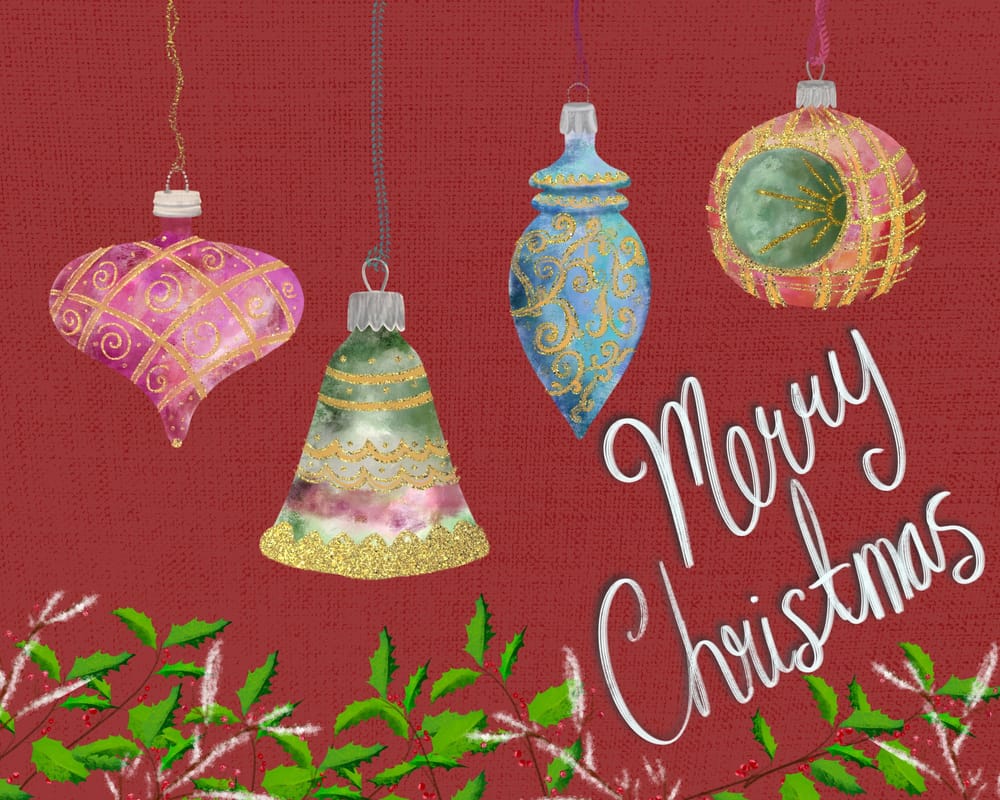 Vintage Christmas Ornaments With Sparkle - image 3 - student project