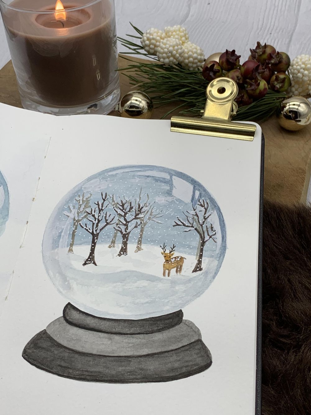 Watercolor Snowglobes - image 2 - student project