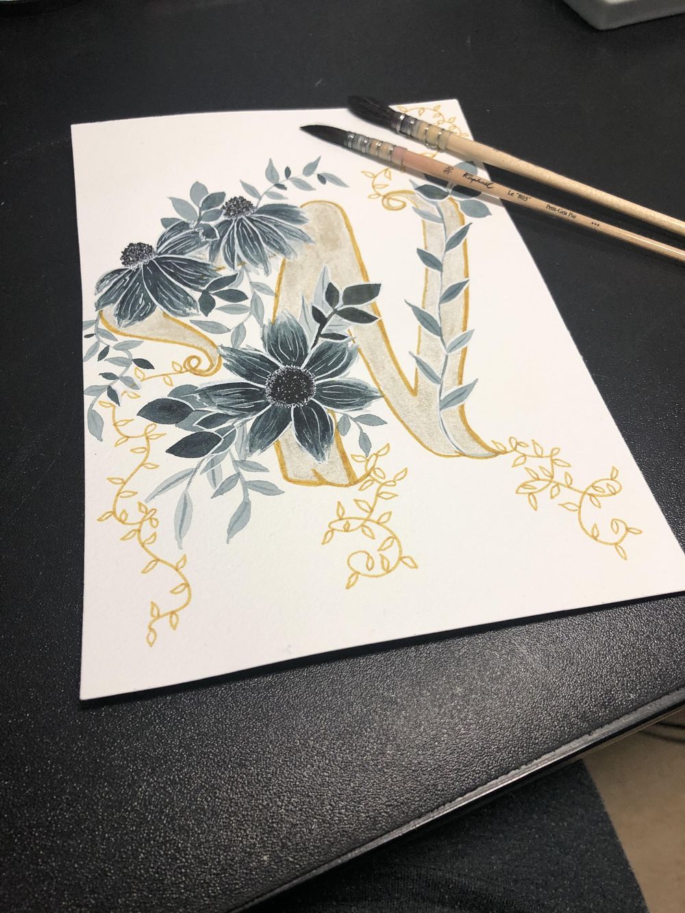 Botanical Monogram - image 1 - student project
