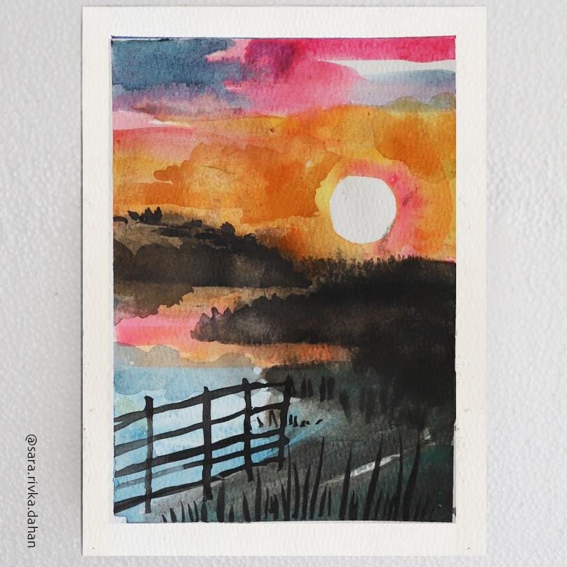 Watercolor Sunsets - image 4 - student project