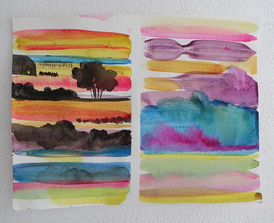Watercolor Sunsets - image 6 - student project