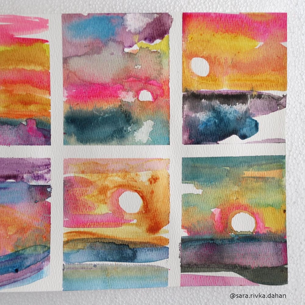 Watercolor Sunsets - image 2 - student project