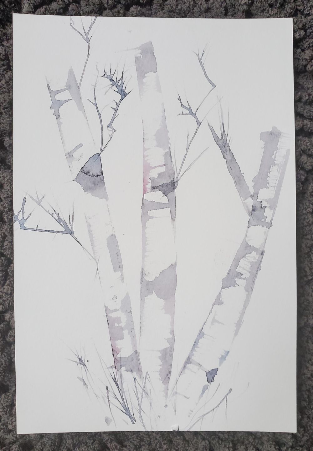 PALETTE KNIFE BIRCH TREES + BRUSHO! - image 3 - student project