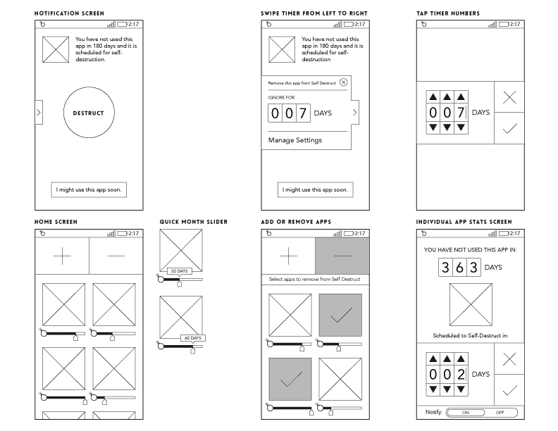Self Destruct App single page website - image 3 - student project