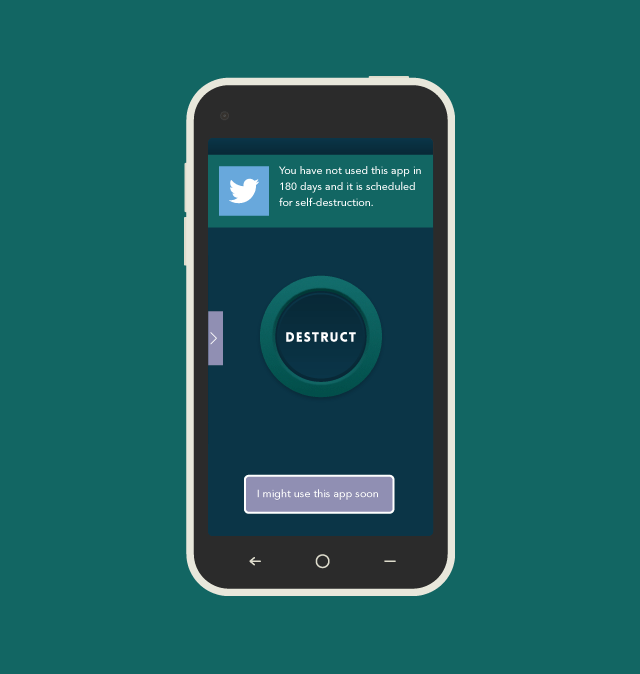 Self Destruct App single page website - image 5 - student project