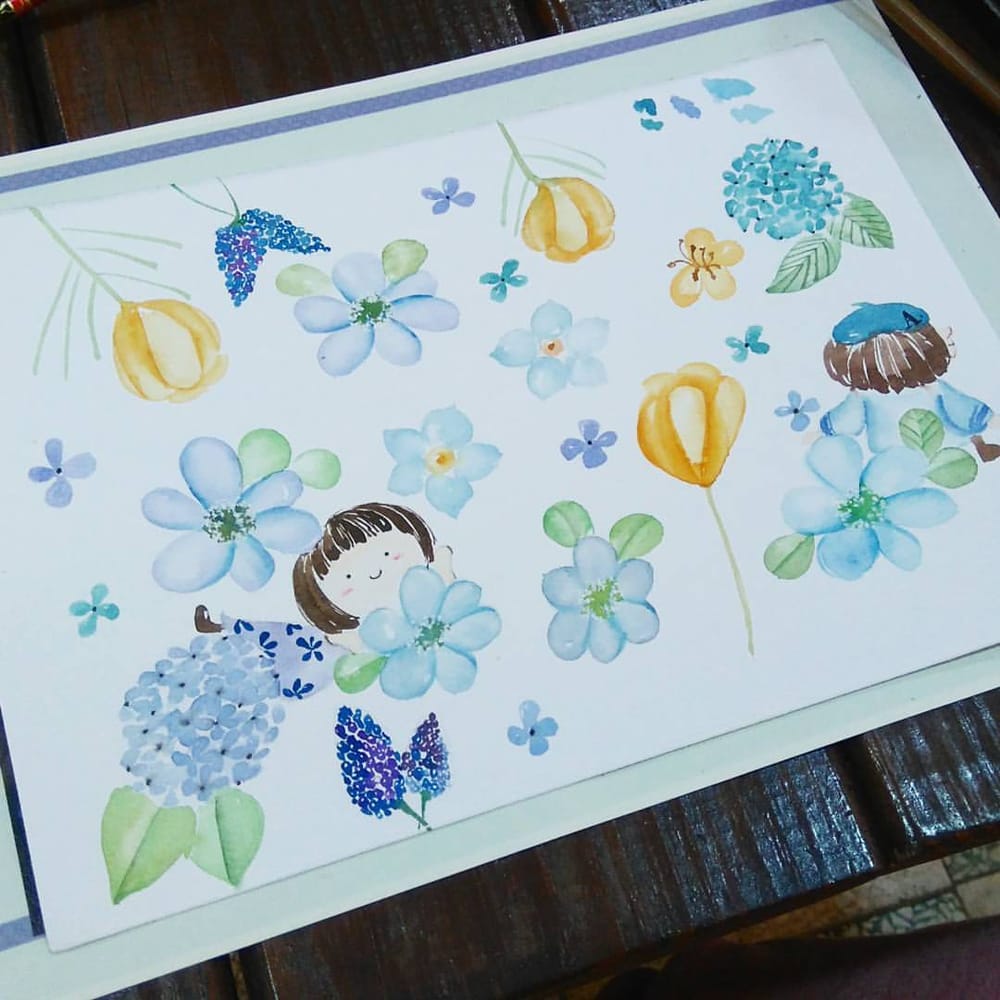 Blue Floral Pattern - image 2 - student project
