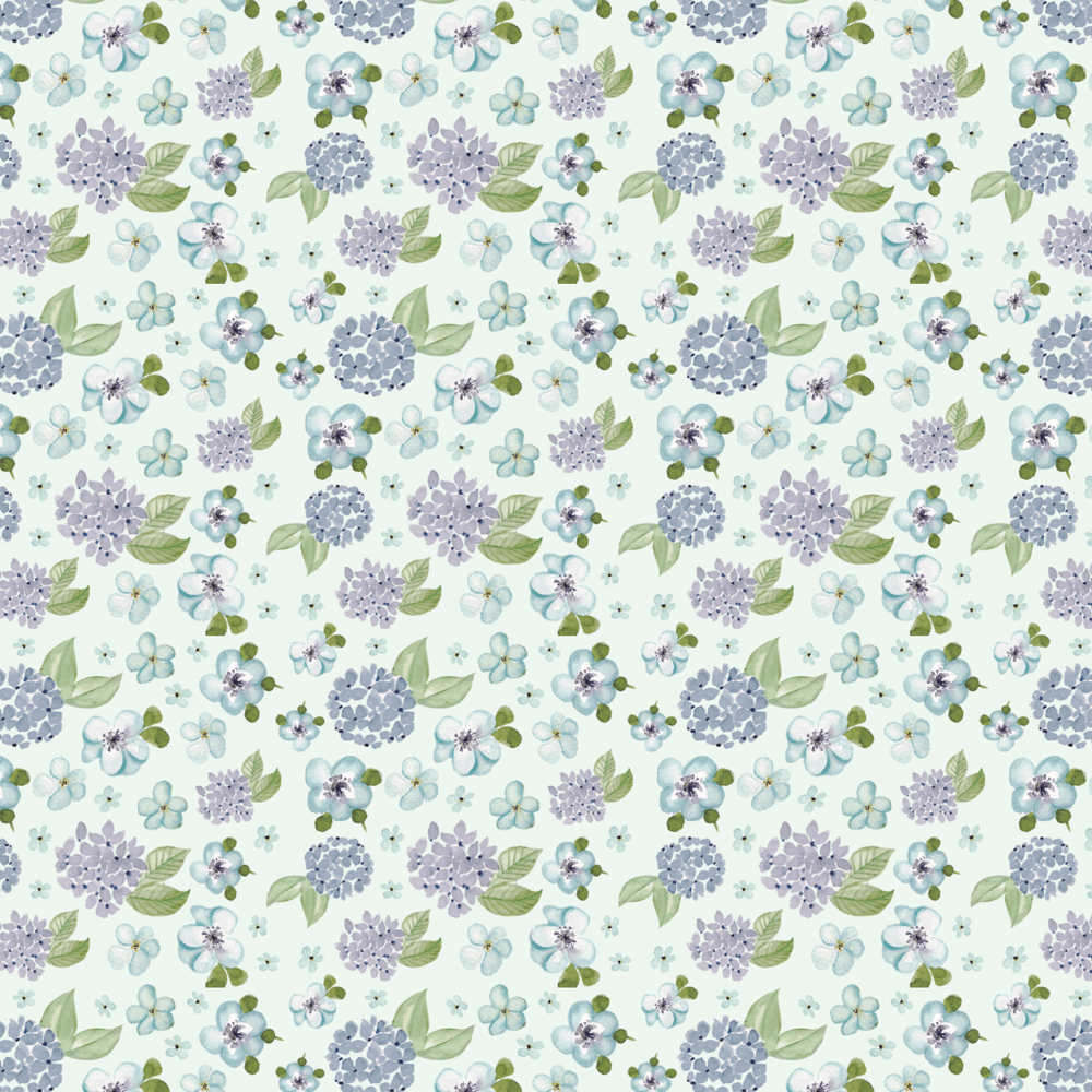 Blue Floral Pattern - image 3 - student project