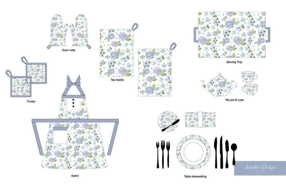 Blue Floral Pattern - image 4 - student project