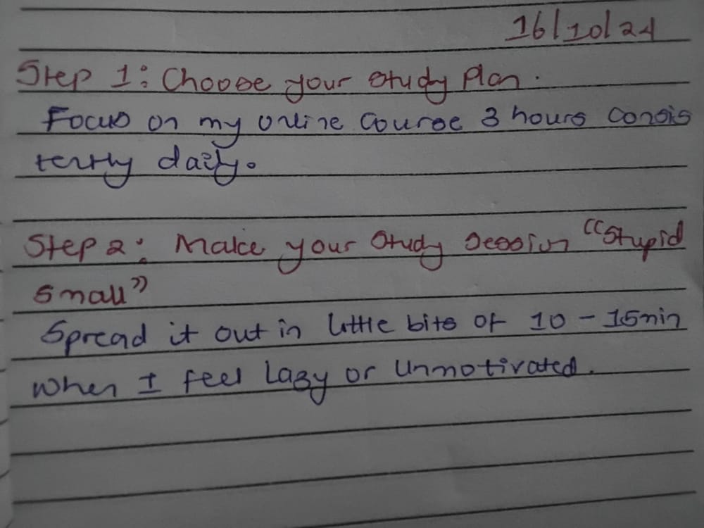 Study Plan - image 1 - student project